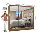 Ver imagem 4 de Guarda-Roupa Casal 3 Portas com Espelho Porto Premium Espresso Móveis Marrom/Cinamomo