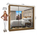 Ver imagem 4 de Guarda-roupa Casal 3 Portas com Espelho Porto Premium Espresso Móveis