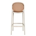 Ver imagem 4 de Kit 2 Banquetas Positano Fratini 108 Cm (altura) Polipropileno Nude Tramas Bege Simulando Rattan