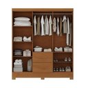 Ver imagem 2 de Guarda Roupa Casal Primordial Max 6 Portas de Bater 2 Gavetas Marrom/Cinamomo