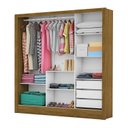 Ver imagem 2 de Guarda-Roupa Casal 3 Portas com Espelho Santiago Plus Espresso Móveis Marrom/Cinamomo Off White
