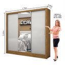 Ver imagem 4 de Guarda-Roupa Casal 3 Portas com Espelho Santiago Plus Espresso Móveis Marrom/Cinamomo Off White