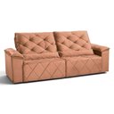 Ver imagem 4 de Sofá com Chaise Sirius 2 Lugares Retrátil e Reclinável 290cm Terracota