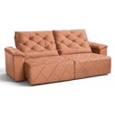 Ver imagem 5 de Sofá com Chaise Sirius 2 Lugares Retrátil e Reclinável 290cm Terracota