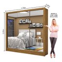 Ver imagem 4 de Guarda-roupa Casal 3 Portas com Espelho Santiago Premium Espresso Móveis