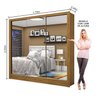 Guarda-roupa Casal 3 Portas com Espelho Santiago Premium Espresso Móveis - 4