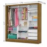 Guarda-roupa Casal 3 Portas com Espelho Santiago Premium Espresso Móveis - 5