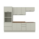 Ver imagem 2 de Cozinha Compacta Fineze 10 Portas 4 Gavetas 4 Prateleiras 100% MDF Areia Hp/Cinamomo - Henn