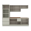 Ver imagem 3 de Cozinha Compacta Fineze 10 Portas 4 Gavetas 4 Prateleiras 100% MDF Areia Hp/Cinamomo - Henn