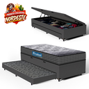 Ver imagem 2 de Cama Box Baú com Colchão de Espuma D60 Double Face Guarda Costas Comfort Force Probel + Auxiliar