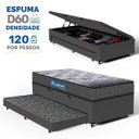 Ver imagem 3 de Cama Box Baú com Colchão de Espuma D60 Double Face Guarda Costas Comfort Force Probel + Auxiliar