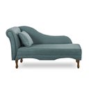 Ver imagem 5 de Divã Recamier Pés Retrô Medelin 150cm Linho Azul E03 - D’Rossi