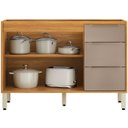 Ver imagem 2 de Balcão de Pia para Cozinha 120 cm 2 Portas Valena Cinamon/Nude