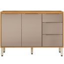 Ver imagem 1 de Balcão de Pia para Cozinha 120 cm 2 Portas Valena Cinamon/Nude