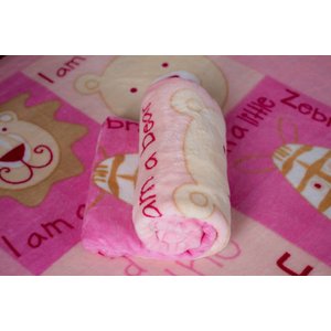 Cobertor Bebê Zoo Rosa Cobertores Parahyba Linha Plush Bebe Estampado