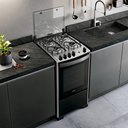 Ver imagem 7 de Fogão 4 Bocas a Gás Dako Magister Style com Mesa de Inox e Forno 60l Preto Bivolt