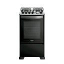 Ver imagem 1 de Fogão 4 Bocas a Gás Dako Magister Style com Mesa de Inox e Forno 60l Preto Bivolt