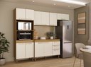 Ver imagem 2 de Cozinha Completa Capri 5 Peças com 2 Nichos Freijo Areia 260 cm - Luciane
