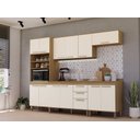 Ver imagem 1 de Cozinha Completa Capri 5 Peças com 2 Nichos Freijo Areia 260 cm - Luciane
