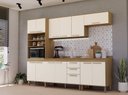 Ver imagem 1 de Cozinha Completa Capri 5 Peças com 2 Nichos Freijo Areia 260 cm - Luciane