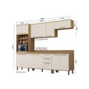 Ver imagem 5 de Cozinha Completa Capri 5 Peças com 2 Nichos Freijo Areia 260 cm - Luciane