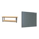 Ver imagem 1 de Conjunto de Organização Profissional 1 Bancada Aberta 200cm 1 Painel para Ferramentas em Aço Presto