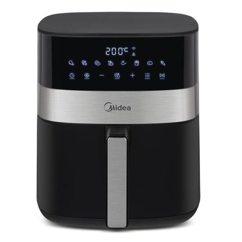 Fritadeira Air Fryer Midea Smart Chef Plus Preta 6l 220v Mad600010apkw2