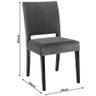 Cadeira Camila Estofada Grafite / Ebanizado Versare Móveis - 5
