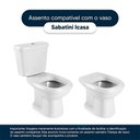 Ver imagem 5 de Assento Sanitário Laqueado Soft Close Sabatini Branco para Vaso Icasa com Ferragem Dourada