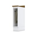 Ver imagem 1 de Balcão 20cm com Tampo Porta Toalha Americana Henn - Branco Hp Fosco/nature