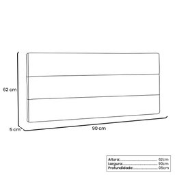 Painel de Cama 90cm Greta Suede - Lucadi Home - 4