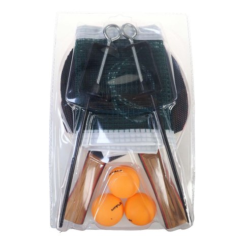 Kit Tenis de Mesa Effect Poker 2 Raquetes 3 Bolas e 1 Rede
