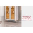 Ver imagem 4 de Cristaleira lenia com Led  2 Portas Vidro Reflecta 2 Gavetas Off White e Freijó Belufan Moveis