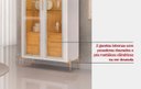 Ver imagem 4 de Cristaleira lenia com Led 2 Portas Vidro Reflecta 2 Gavetas Off White e Freijó Belufan Moveis
