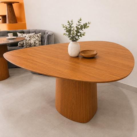 Mesa de Jantar Orgânica 120x125cm - Freijó