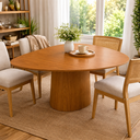 Ver imagem 5 de Mesa de Jantar Orgânica 120x125cm -  Freijó