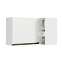 Ver imagem 1 de Armário Aéreo de Canto Florença 90cm 1 Porta MDP Branco Multimóveis