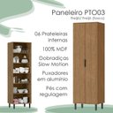 Ver imagem 5 de Armario Paneleiro 2 Portas Mdf 70 Cm Tosc Pto03 Freijo Freijo Mxm
