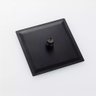 Ducha Chuveiro Inox 20x20 Preto Fosco Quadrado Parede Suporte Redondo Banheiro Piscina Area Externa - 8