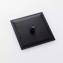 Ver mais imagens de Ducha Chuveiro Inox 20x20 Preto Fosco Quadrado Parede Suporte Redondo Banheiro Piscina Area Externa