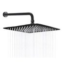 Ver imagem 7 de Ducha Chuveiro Inox 20x20 Preto Fosco Quadrado Parede Suporte Redondo Banheiro Piscina Area Externa