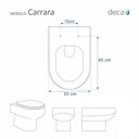 Ver imagem 3 de Assento Sanitário Carrara Creme para Vaso Deca com Ferragem Dourada
