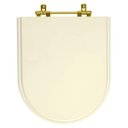 Ver imagem 1 de Assento Sanitário Carrara Creme para Vaso Deca com Ferragem Dourada