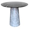 Mesa de Jantar Cone Redonda Cimento Polido Acetinado e Resinado - Marmore Nero Marquina - 1,00M - 1
