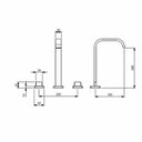 Ver imagem 4 de Kit 4 Torneira Misturador para Banheiro Bica Alta com Válvula de Escoamento Virtus Roca Cinza/Cromado