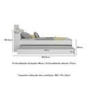 Ver imagem 7 de Bicama com Baú Embutido para Colchão 78x188cm Cookie Multimóveis Bb5009 Branco