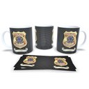 Ver imagem 1 de Caneca Branca de Porcelana Profissões Policia Federal