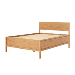Cama de Casal em Madeira Maciça 147cm X 198cm Square - 2