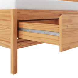 Cama de Casal em Madeira Maciça 147cm X 198cm Square - 7