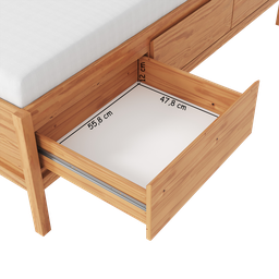 Cama de Casal em Madeira Maciça 147cm X 198cm Square - 5